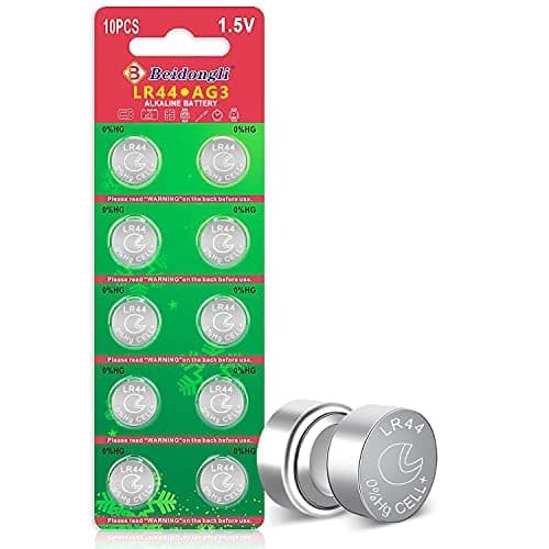 AG13 LR44 Pilas de Botón Alcalina Batería de 1,5V, 10 Piezas, Sin Mercurio y Sin Plomo 357 / 357A / L1154 / A76 / GPA76 【3 Años de Garantía】 (lr44-10p)