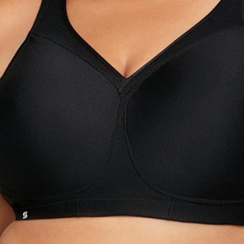 Glamorise Women's Full-Figure Sports Bra, Black, 42DD — view 2