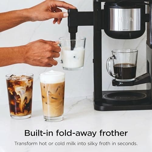 Ninja Specialty Coffee Maker | Includes 10-Cup Carafe, Fold-Away Frother, Permanent Filter & Removable, Dishwasher Safe Reservoir | 6 Brew Styles, 8 Cup to Travel Mug to Pot Sizes | Black | CM401 — view 4