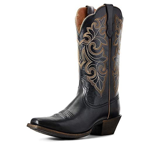 Ariat 100297565.5B Womens Round Up Square Toe Limousine Blk 001 - Black 5.5B