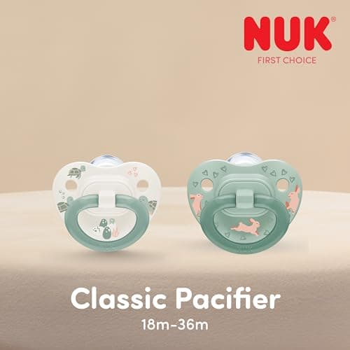 NUK First Choice Classic Orthodontic Baby Pacifier, 18-36 Months Toddler Pacifier, Blue & Orange, Baby Must Haves, 5-Pack — view 4