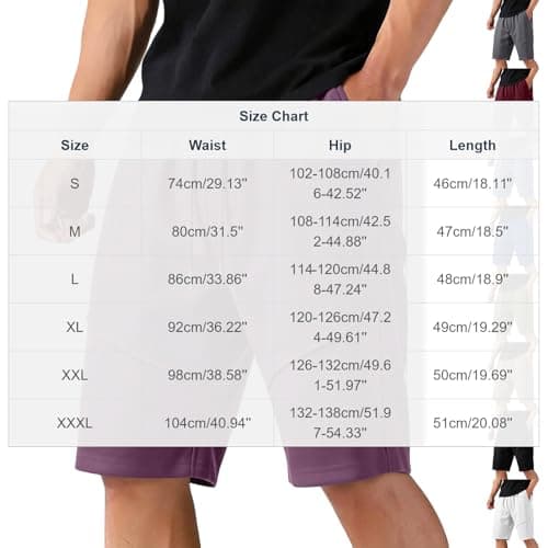 Mens Shorts 2026 Casual Drawstring Lightweight Work Athletic Gym Shorts Lounge Elastic Waist Summer Beach Sweatpants Mens Shorts Brown Large — view 3