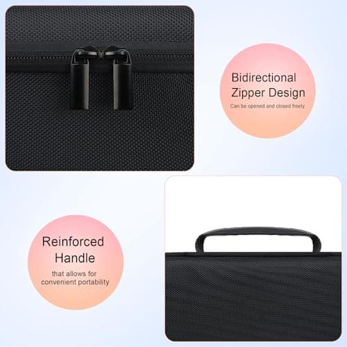 Elonbo Carrying Case for Bushnell Golf Wingman HD GPS Speaker, Bushnell Wingman HD View Golf Speaker Hard Travel Bag, Portable Speaker Storage Holder, Mesh Pocket Fits Charging Adapter. Inside Orange — view 3