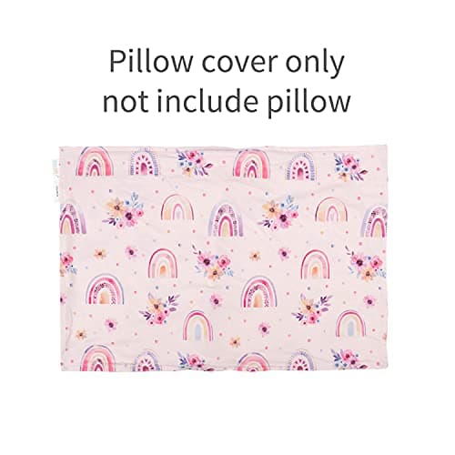 ALVABABY Toddler Pillowcases Stretchy Soft Kids Pillow Cover 2 Pack Fit 13"x 18" or 12"x16" Envelope for Girl Boy Travel — view 2