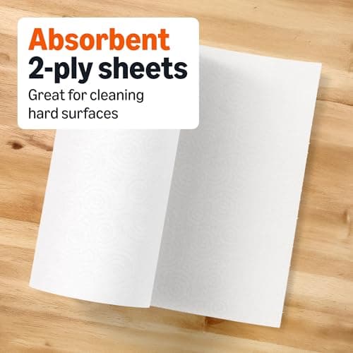 Amazon Basics 2-Ply Flex-Sheets Paper Towels, 12 Basics Rolls = 40 Regular Rolls, Everyday Value with 150 Sheets per Roll, Packaging May Vary — view 2