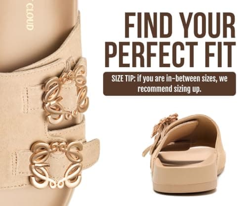 Project Cloud 100% Genuine Leather Dressy Flat Sandals for Women (Velora) — view 4