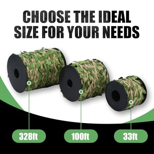 Radix Rope Natural Jute Twine with Green Leaf - 33 Feet (10 Meters) | Decorative Garden String for Gift Wrapping, Crafts, Wedding Decor — view 4