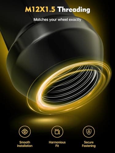 MIKKUPPA M12x1.5 Lug Nuts - Replacement for 2006-2020 Fusion, 2000-2023 Focus, 2001-2023 Escape Aftermarket Wheel - 20pcs Black Closed End Lug Nuts — view 4