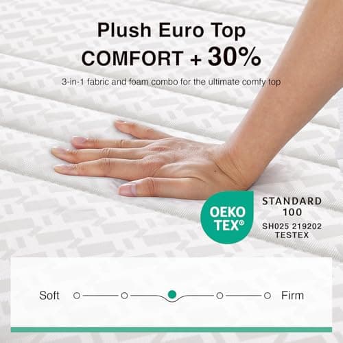 Novilla 12 Inch Queen Size Mattress in a Box, Hypoallergenic & Back Pain Relief, Hybrid Queen Mattresses with Smarts Coils, Fiberglass Free CertiPUR-US Certified Colchones No Box Spring Needed — view 5