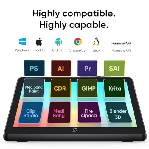 XPPen Artist 22 Plus 130% sRGB Drawing Tablet with Screen, 16.7 Million Colors Art Tablet with 16384 Pressure Stylus, Full Laminated, Anti-Glare Display Computer Graphic Tablet (22 inch) — view 4