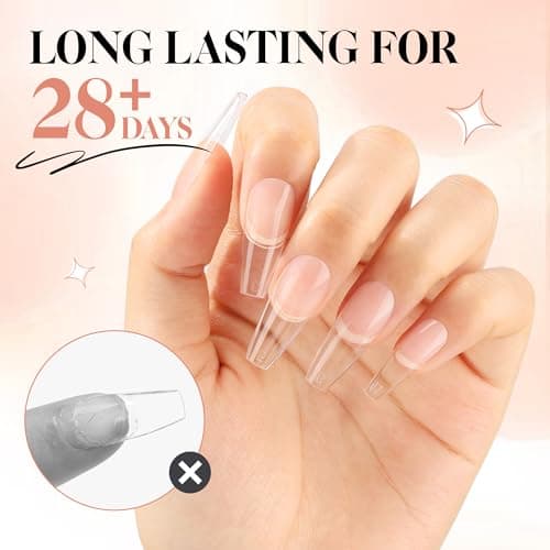UNA GELLA Gel Nail Glue, Solid Nails Gl ue Gel 40g Lamp Curing Needed Soak Off G LUE Strong Nail G LUE G el for Acrylic Fake Nails Tips Extension Press On Nails for Gelly Tips — view 6