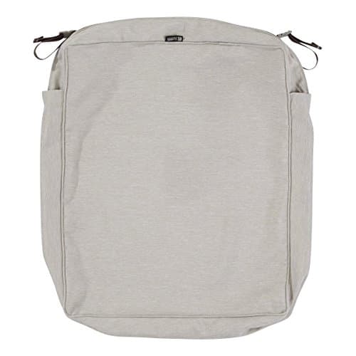 Classic Accessories 60-078-011001-RT Montlake Patio Seat Cushion Slip Cover, Heather Grey, 25" x 27" x 5" Thick