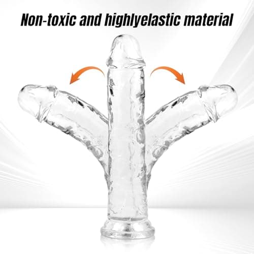 3 Pack Realistic Dildo Set, with Suction Cup for Women&Men, with 3 Sizes (Small, Medium, Large) for Anal and Vaginal Stimulation, Beginner to Advanced Sex Toy (Transparent) — view 4