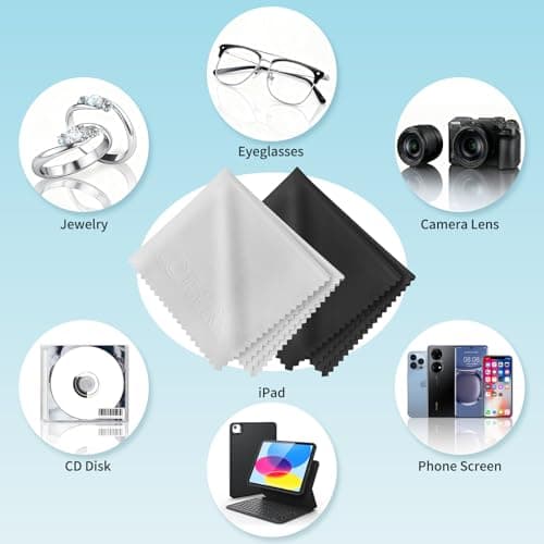 LOJWRY Glasses Cleaning Cloth 30 Pcs - 6*7in, Ultra Soft, Individually Wrapped, Streak-Free, Microfiber Eyeglass Cleaning Cloth for Eyeglass, Screen, Readers, Sunglasses, Laptops, Tablets, Phones Etc. — view 3