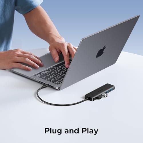 UGREEN USB C Hub, 4 Ports USB A Splitter Ultra-Slim USB Expander for Mouse, Keyboard, Flash Drive, U Disk, Printer Compatible with Laptop, Desktop PC, Xbox, PS5, and More 0.5FT — view 3