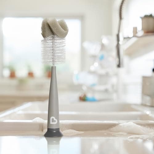 Munchkin Sponge Bottle Brush, Grey/Sage, 2 Count (Pack of 1) — view 3