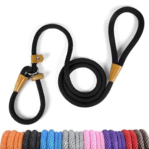 lynxking Dog Leash Slip Lead 5 6 8 FT Dog Training Leash Strong Heavy Duty Rope No Pull Training Lead Leashes for Dogs
