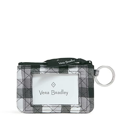 Vera Bradley Women's Cotton Zip ID Case Wallet, Kingbird Plaid, One Size — view 2