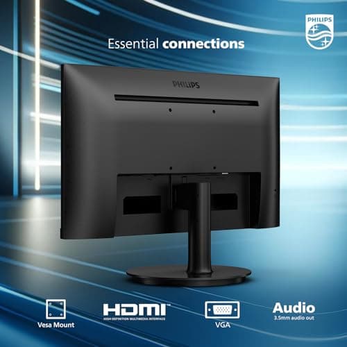 Philips 221V8LB 22 inch Class Thin Full HD (1920 x 1080) Monitor, 100Hz Refresh Rate, VESA, HDMI x1, VGA x1, LowBlue Mode, Adaptive Sync, 4 Year Advance Replacement Warranty — view 3