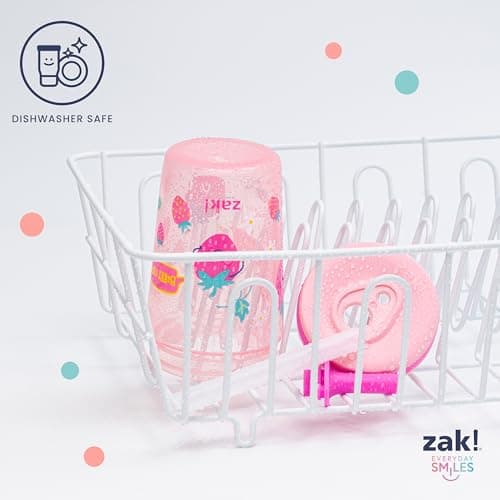 Zak Designs Kelso 15 oz Tumbler Set, (Unicorn) Non-BPA Leak-Proof Screw-On Lid with Straw Made of Durable Plastic and Silicone, Perfect Toddler Cup Bundle for Kids (2pc Set) — view 5