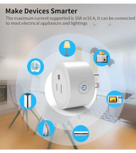 HapIntlNex Smart Plug, WiFi Outlet Compatible with Alexa & Google Assistant, Smart Outlet 16A/2200W Max, Smart Home Automation, APP Remote Control, Timer&Schedule, 2.4G Wi-Fi Only, 2 Pack — view 3