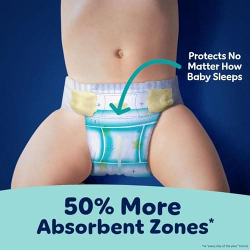 Pampers ZZZ Overnight Diapers, Size 7 (41+ lbs), 36 Count, Nighttime Protection Disposable Baby Diaper, Night Time Leak and Skin Protection — view 3