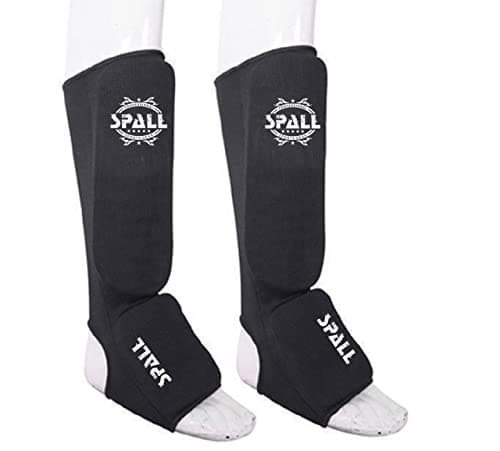 Spall Shin instep guard Protective Leg pad S M L XL Red Blue for Wrestling Sparring Karate MMA Muay Thai Boxing Kickboxing Sports Training Protective Gear Ideal for Men and Women By SPALL (M, Black)