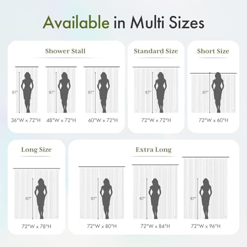 Bathway Shower Curtain Liner, Black Shower Curtain Liner 72x72 PEVA Clear Shower Curtain Liner Plastic with 3 Magnets and 12 Rustproof Metal Grommets, Lightweight Waterproof Shower Liner for Bathroom — view 5