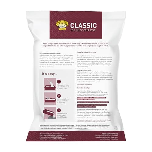 Precious Cat Classic Premium Clumping Cat Litter, 40 Pound Bag