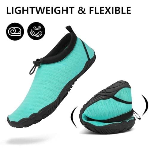 Mishansha Womens Toe Shoes Mens Wide Toe Box Water Shoes Quick Dry Non Slip Canal Blue 8.5 Women/6.5 Men — view 5