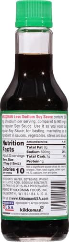Kikkoman Less Sodium Soy Sauce - All Purpose Seasoning - Traditionally Brewed Less Sodium Soy Sauce with the Same Great Flavor - 296 mL — view 4