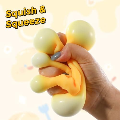 Cheese Squishy (6cm),Cheese Block Squeeze Toy,Squishies Stress Relief Fidget Toys,Stocking Stuffer Novelty Birthday Gifts for Kids Teens Boys Girls (2.4 inch) — view 3