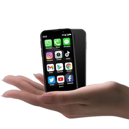 BLKE AIR Mini Phone 3.0" HD Touch Screen Mini Smartphone World's Smallest Unlocked Android Compact Mobile Phone for Kids & Students Cell Phone wih GPS Dual SIM Face ID 2GB+16GB Black