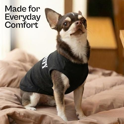 Parisian Pet Dog T-Shirt with Embroidered 'Security' Word - Black Dog Costume - 100% Cotton, Breathable Pet Clothes - Sleeveless Pet Vest - Machine Washable Dog Shirts for Large Dogs - 5XL — view 4
