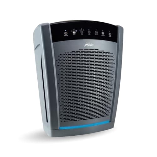 Hunter HP800 Air Purifiers for Home Large Room and Bedroom. True HEPA Air Purifier for Pets, Odors, Allergens, Smoke, Dust, VOC's. 4 Fan Speeds, Quiet Sleep Mode. Cleans 2585 Ft² per Hour. Graphite