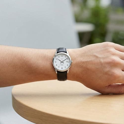 Timex T2H281 Easy Reader 35mm Black Leather Strap Watch — view 7