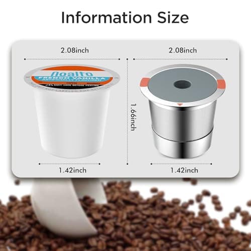 Noalto Reusable K Cups and Coffee Pods,Universal stainless steel k Cups for Keurig 2.0 and 1.0 Coffee Makers machine(2pack) — view 7