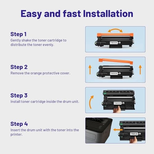 NSDHInk TN830XL Toner Cartridges High Yield with Chip Replacement for Brotner TN830XL TN830 XL Black for Brotner DCP-L2640DW HL-L2460DW MFC-L2820DW HL-L2400D HL-L2405W HL-L2865DW Toner (2 Pack) — view 3