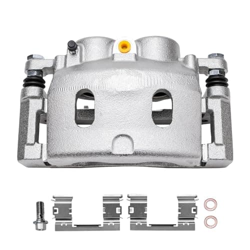 Detroit Axle - 2pc Front Brake Calipers for 2008-2018 Chevy Silverado 1500 GMC Sierra 1500, 2008-2020 Tahoe Yukon, Suburban 1500 Avalanche, Cadillac Escalade ESV EXT, Disc Brake Calipers with Bracket — view 4
