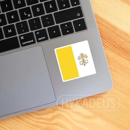 (3Pcs) Vatican City Flag Stickers – Vatican National Flag Vinyl Decals, Waterproof Sticker for Laptop, Water Bottle, Scrapbook, Phone Case, Travel Gear, 3" x 2" — view 3