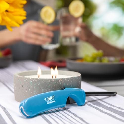 BIC Multi-purpose Classic Edition Lighters, Long Durable Metal Wand, Great For Grills, Fireplaces and Candles, Utility Lighter, Assorted Colors, 4-Count — view 2