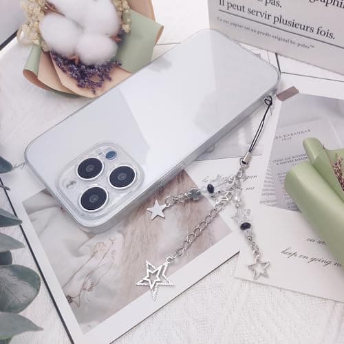 cioatu 4PCS Cute Phone Charms Aesthetic Y2K Cell Phone Charms Strap Pink Strawberry Butterfly Star PhoneCharm Y2K Accessories for Bag Keychain Airpods Camera Pendants Decor — view 2
