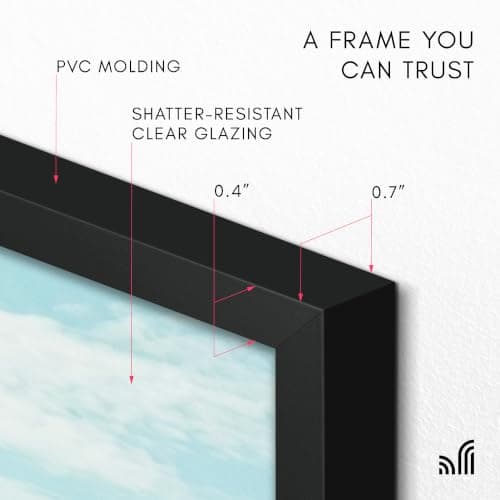 Americanflat 16x20 Picture Frame with Polished Plexiglass - Streamline Collection - Thin Border Picture Frame for Wall Display - Hanging Hardware Included - Black — view 3