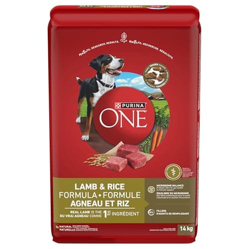 Purina ONE Dry Dog Food, Microbiome Balance Lamb & Rice - 14 kg Bag (1 Pack)
