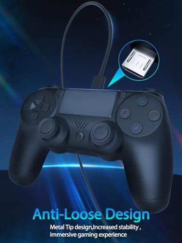 SCOVEE PS4 Controller Charging Cable Compatible with Xbox One Controller,PS4 Charger Cord for PlayStation-4,PS 4 Slim/Pro,Dualshock 4,Fire Stick,Game Accessories Micro-USB Data Cord for X-Box One S/X — view 3