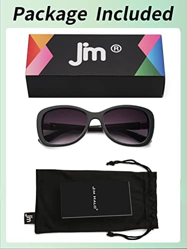 JM Women's Bifocal Reading Sunglasses, Vintage Reader Glasses UV Protection Outdoor Black +4.0 — view 6