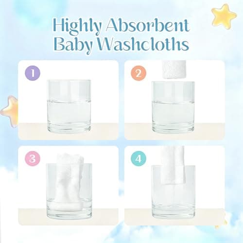 UNIMADE Baby Washcloths, 20 Pack Microfiber Coral Fleece Wash Cloths, Extra Absorbent Baby Towels for Newborns, Infants and Toddlers, Gentle on Sensitive Skin for Face and Body - 7" × 9", White — view 3