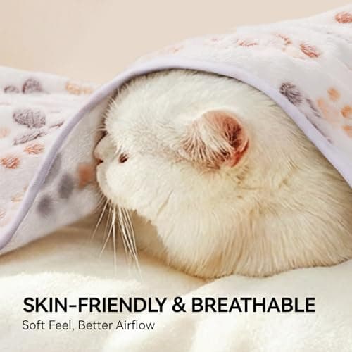 LINENLUX 1 Pack 3 Blankets Super Soft Fluffy Premium Fleece Dog Blankets for Puppy Cat Pet Blanket Flannel Throw Warm Sleep Dog Paw-3pcs 31x20 inch — view 5