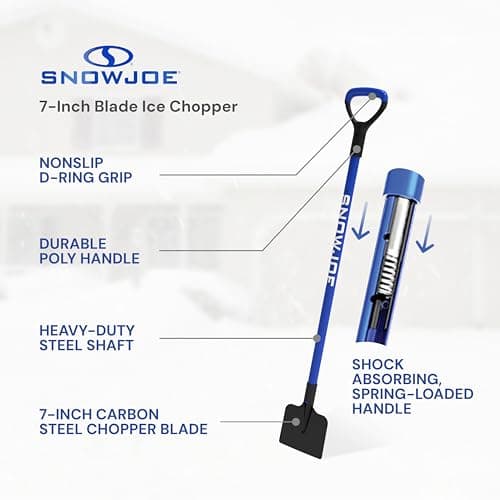 Snow Joe Ice Chopper with 7-Inch Carbon Steel Blade and Shock-Absorbing Handle, 3.2 Lbs - Portable and Lightweight Winter Scraper and Ice Remover for Driveway, Sidewalk, Garage, & Patio, SJEG700 — view 2