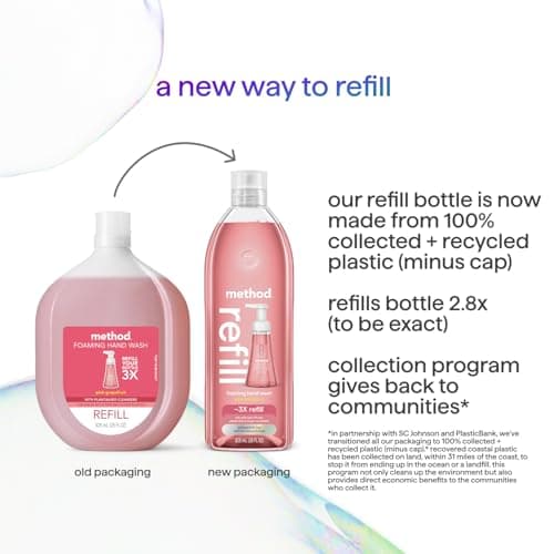 Method Foaming Hand Soap, Refill, Pink Grapefruit, 828mL — view 4